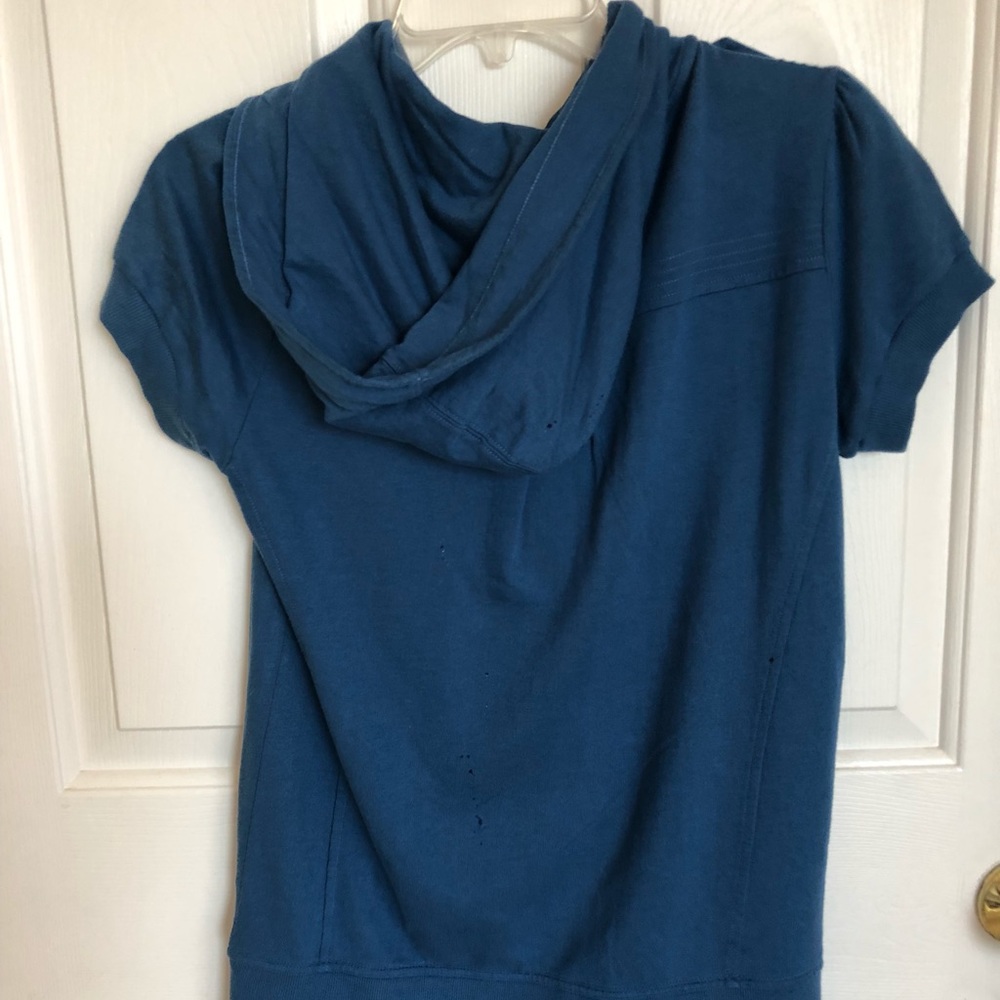 Short sleeve zip up hoodie